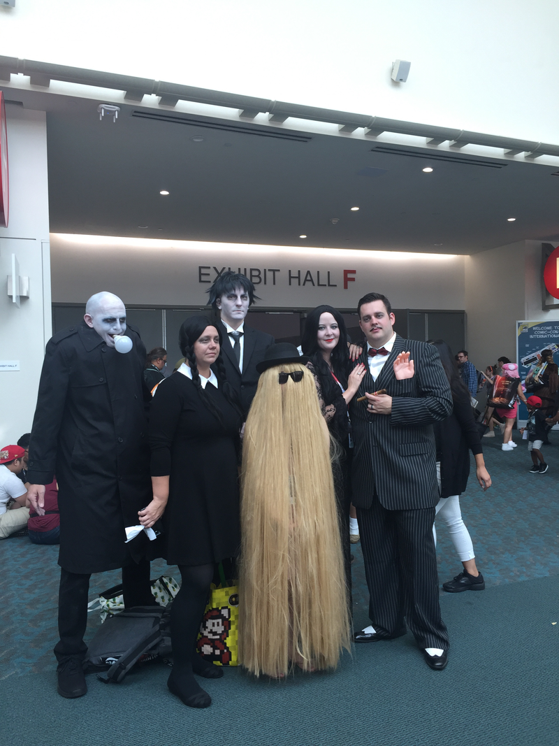 The Addams family that comic-cons together, stays together.